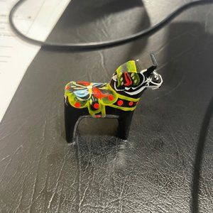 Black Swedish horse figurine